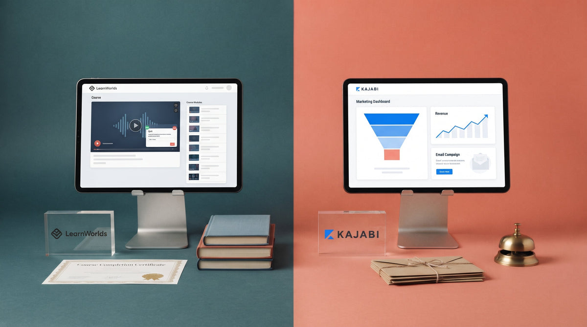 Kajabi vs LearnWorlds: A Comprehensive Comparison for 2025