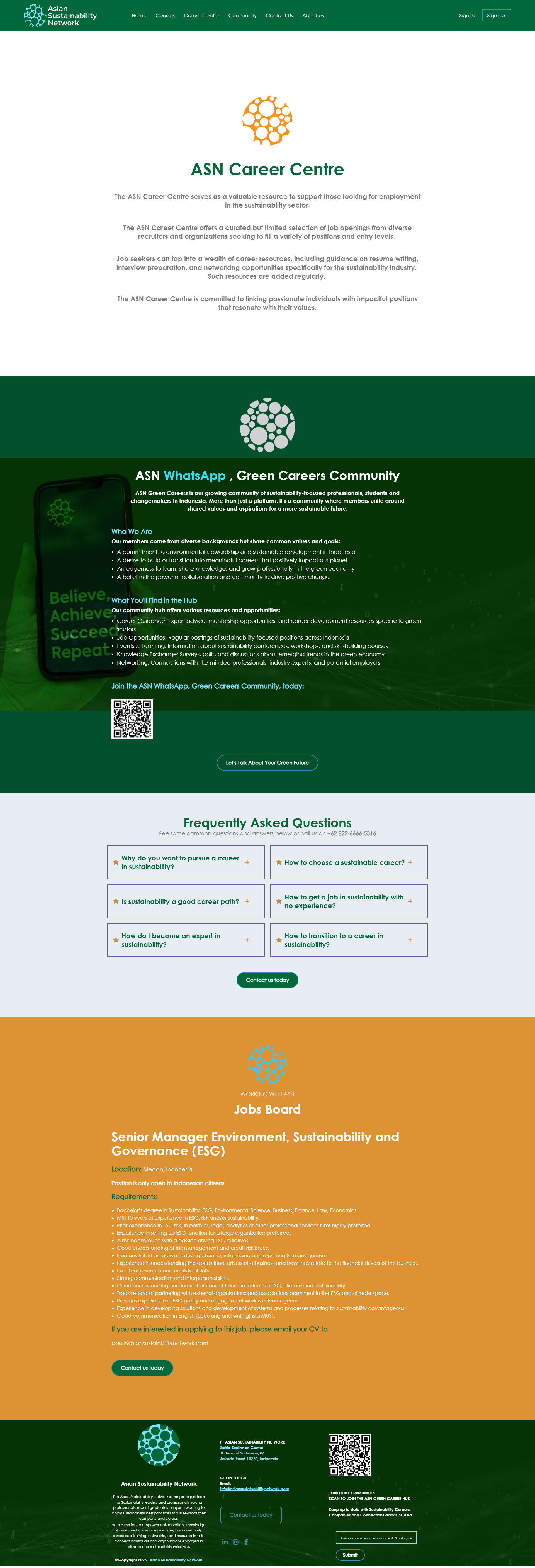 Caeer Center Page